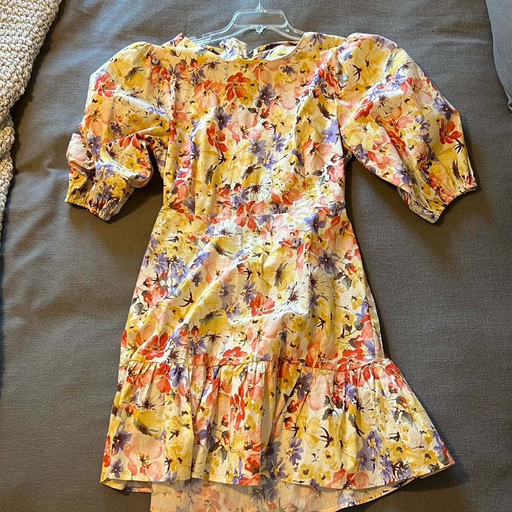 Floral open back dress